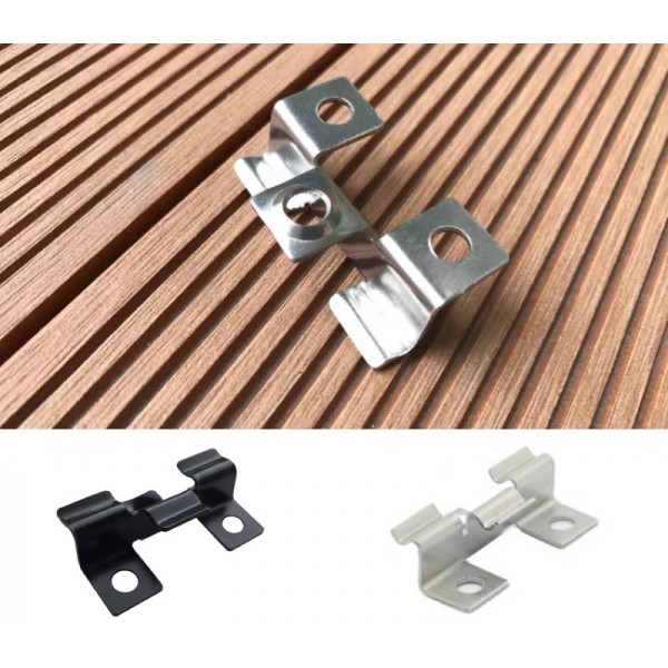Decking Clips - Intermediate T Clips  - Concealed Hidden Stainless Steel T Clips Fixings (100) for Composite Decking Plastic Decking PVC Decking WPC Decking Board